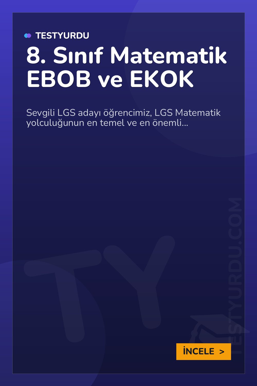8. Sınıf Matematik EBOB ve EKOK