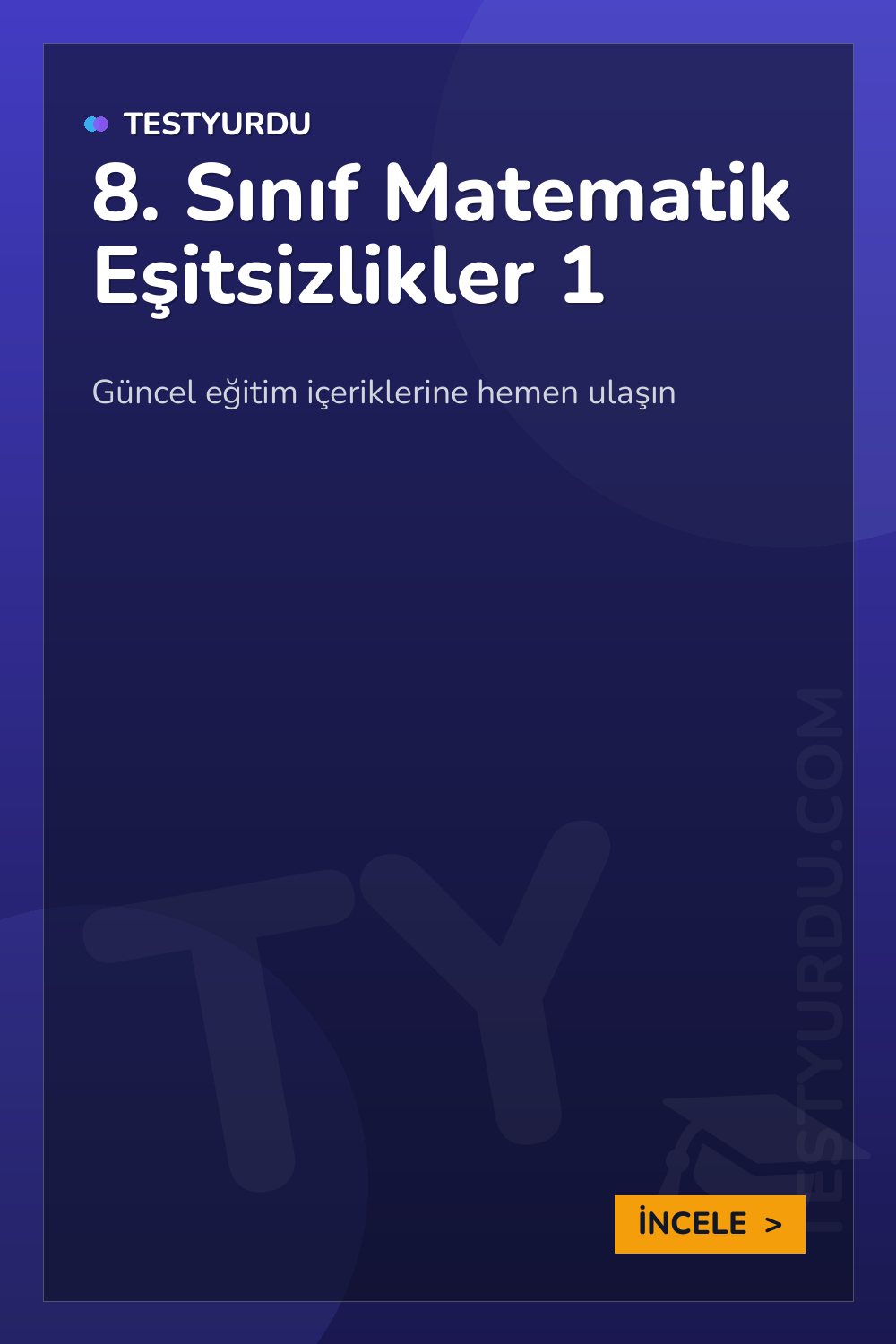 8. Sınıf Matematik Eşitsizlikler 1