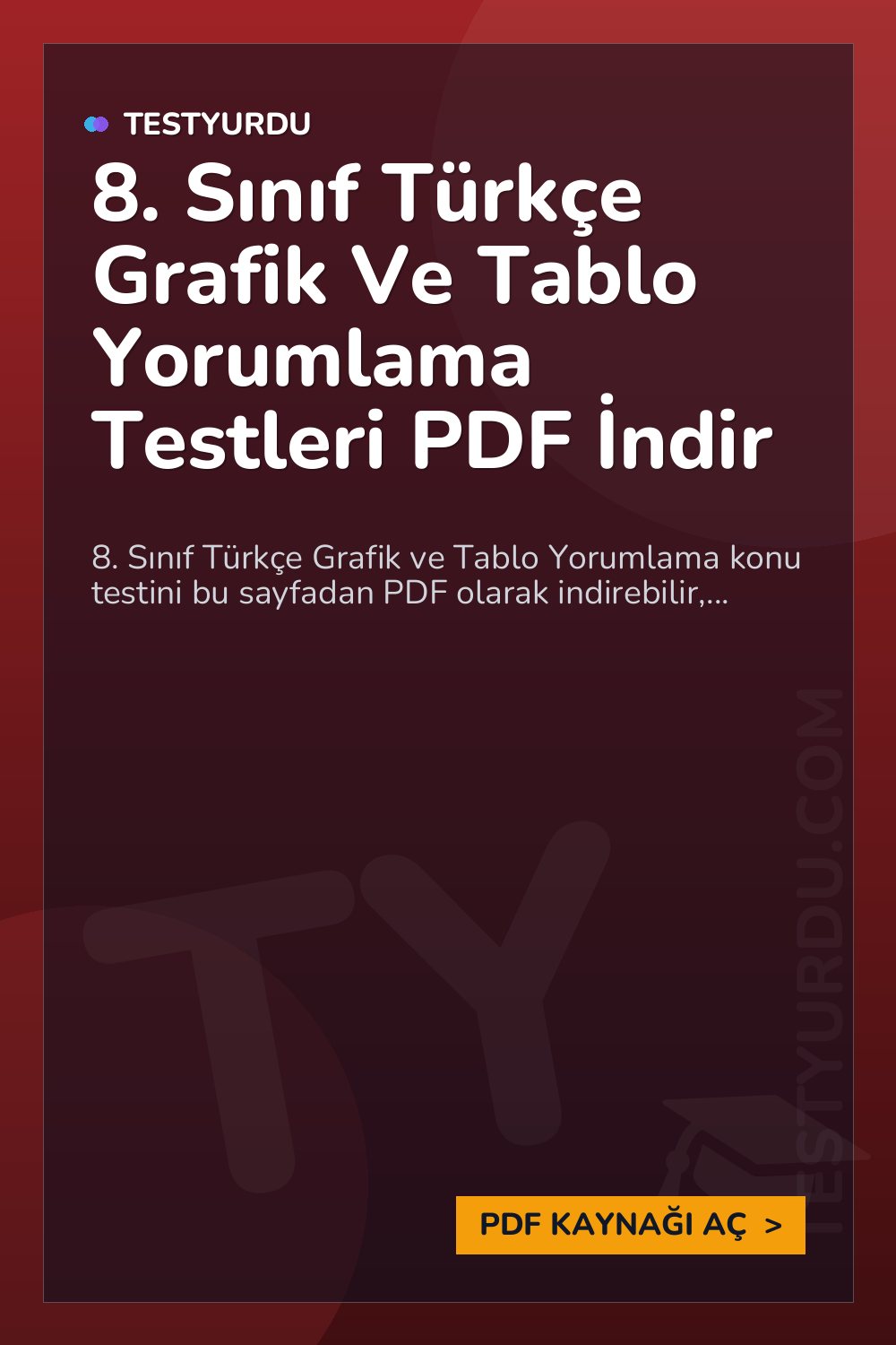 8. Sınıf Türkçe Grafik Ve Tablo Yorumlama Testleri PDF İndir