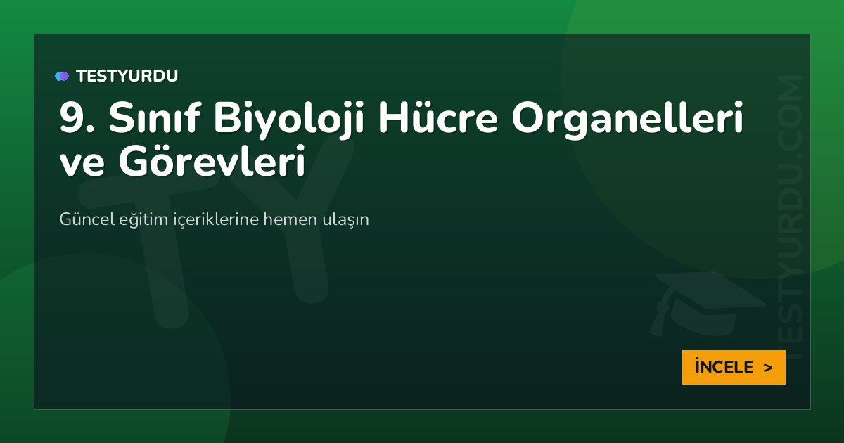 9. Sınıf Biyoloji Hücre Organelleri ve Görevleri 2 9. Sınıf Biyoloji Hücre Organelleri ve Görevleri