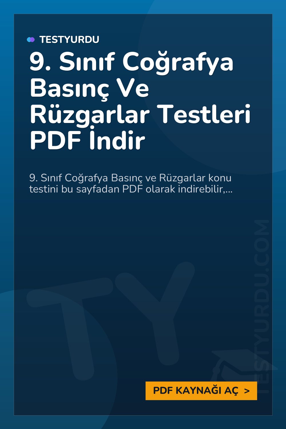 9. Sınıf Coğrafya Basınç Ve Rüzgarlar Testleri PDF İndir