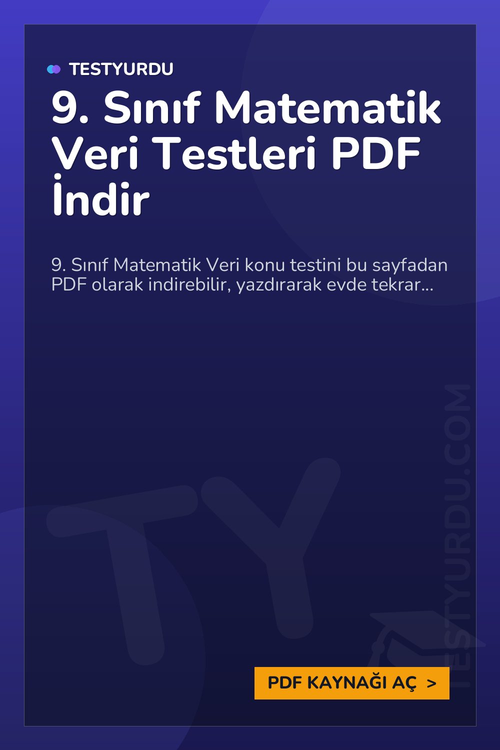 9. Sınıf Matematik Veri Testleri PDF İndir
