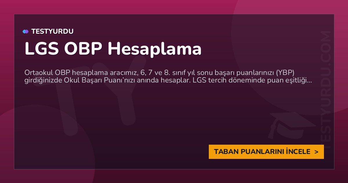 LGS OBP Hesaplama