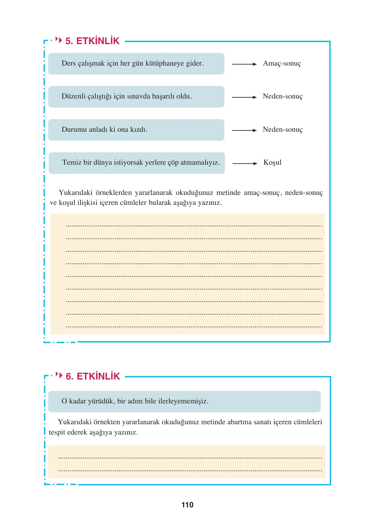 8. Sınıf Türkçe Ders Kitabı Cevapları - Hecce Yayınları Sayfa 110 Çözüm Görseli 8. Sınıf Türkçe Ders Kitabı Cevapları - Hecce Yayınları Sayfa 110 Cevabı
