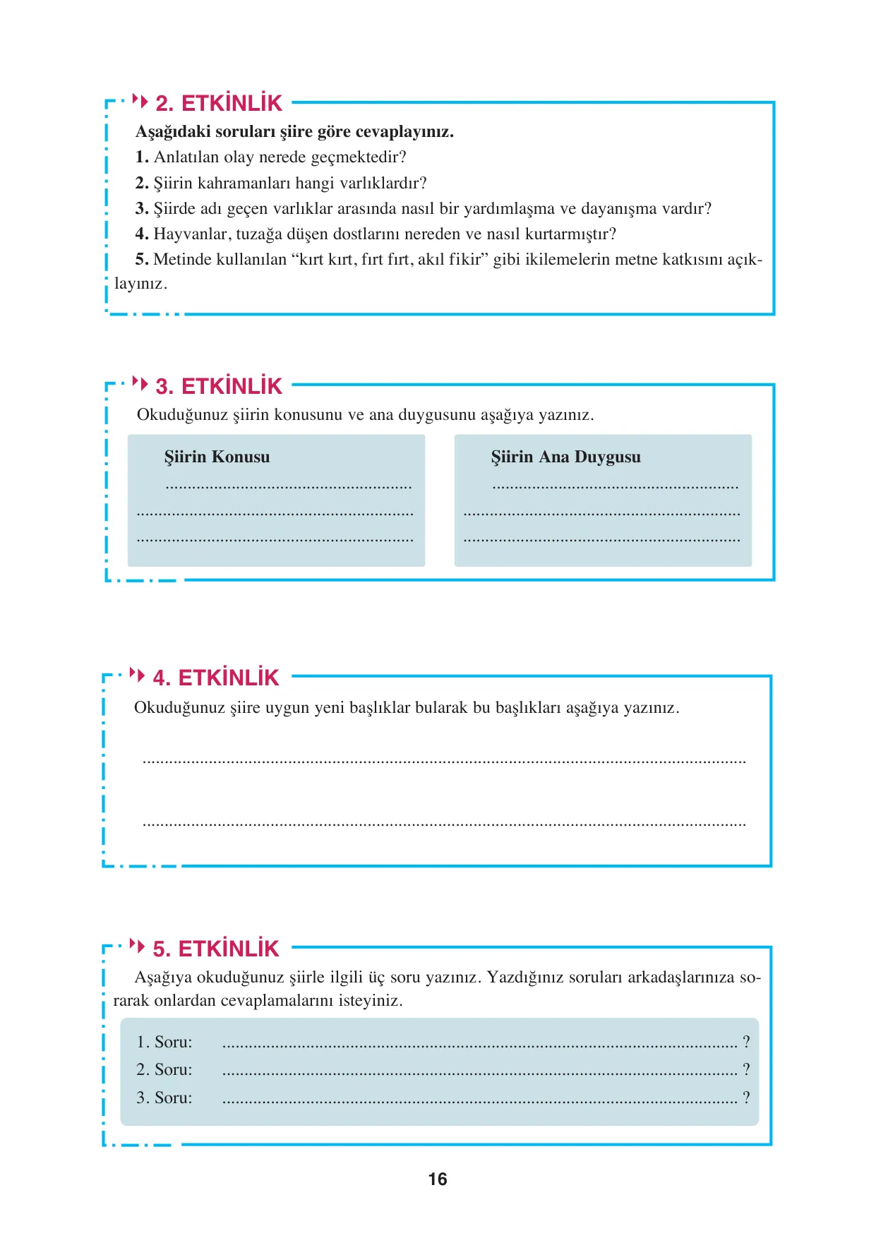 8. Sınıf Türkçe Ders Kitabı Cevapları - Hecce Yayınları Sayfa 16 Çözüm Görseli 8. Sınıf Türkçe Ders Kitabı Cevapları - Hecce Yayınları Sayfa 16 Cevabı