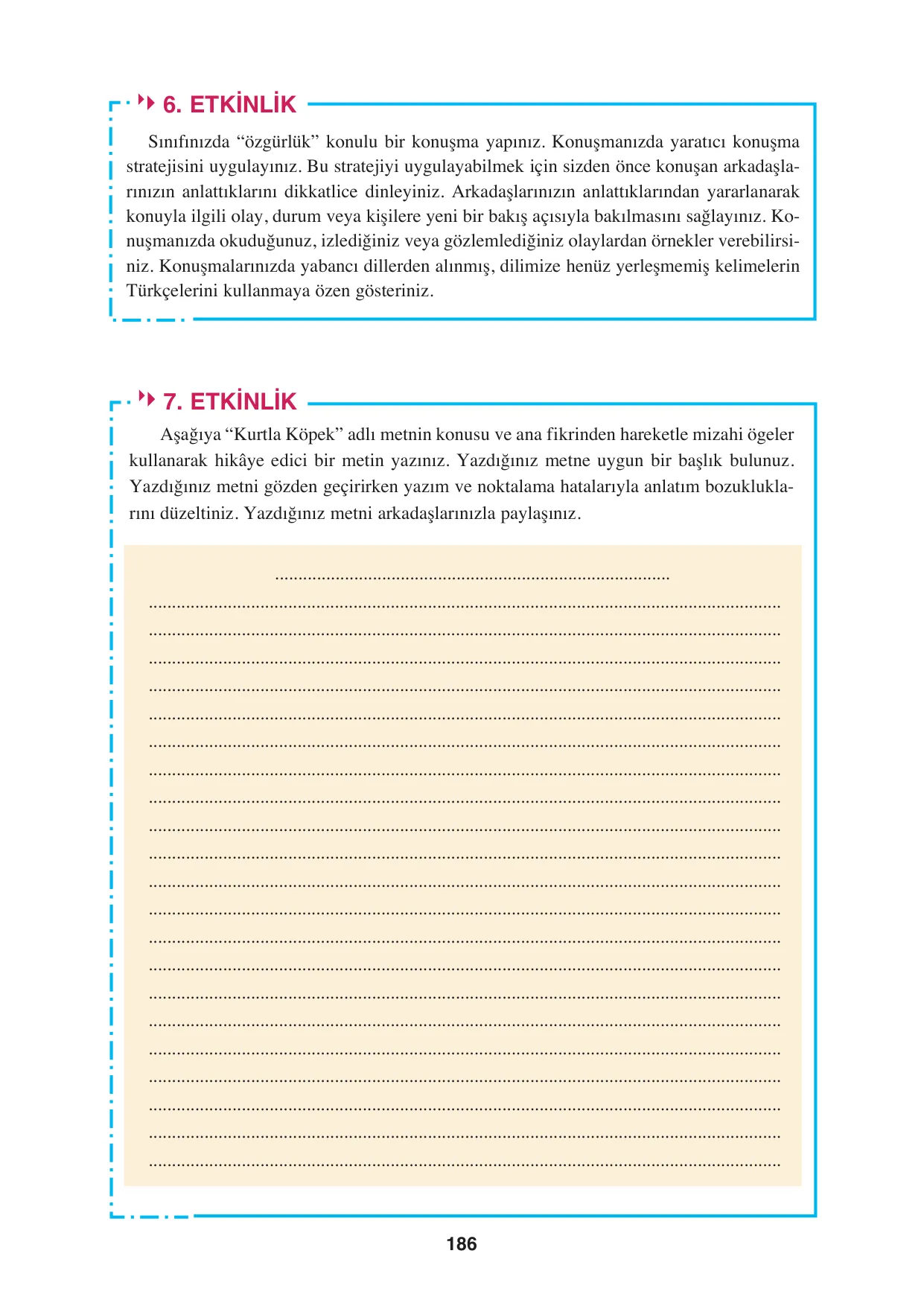 8. Sınıf Türkçe Ders Kitabı Cevapları - Hecce Yayınları Sayfa 186 Çözüm Görseli 8. Sınıf Türkçe Ders Kitabı Cevapları - Hecce Yayınları Sayfa 186 Cevabı