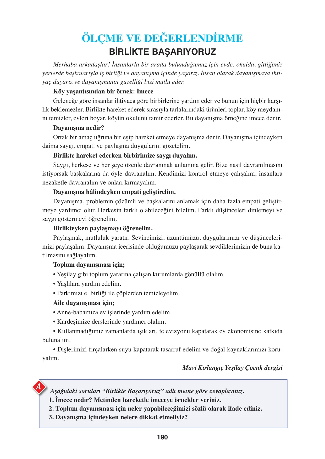 8. Sınıf Türkçe Ders Kitabı Cevapları - Hecce Yayınları Sayfa 190 Çözüm Görseli 8. Sınıf Türkçe Ders Kitabı Cevapları - Hecce Yayınları Sayfa 190 Cevabı