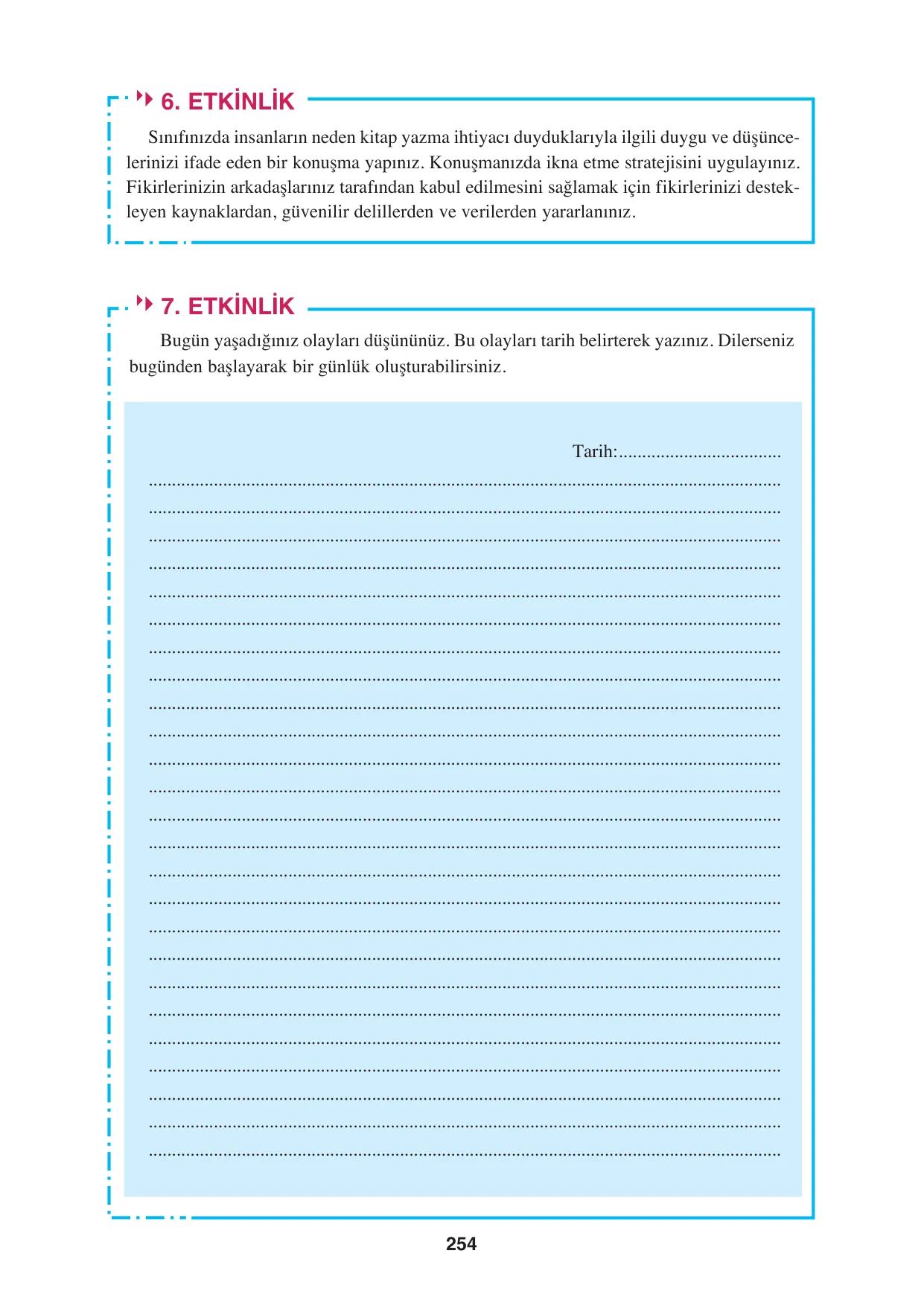 8. Sınıf Türkçe Ders Kitabı Cevapları - Hecce Yayınları Sayfa 254 Çözüm Görseli 8. Sınıf Türkçe Ders Kitabı Cevapları - Hecce Yayınları Sayfa 254 Cevabı