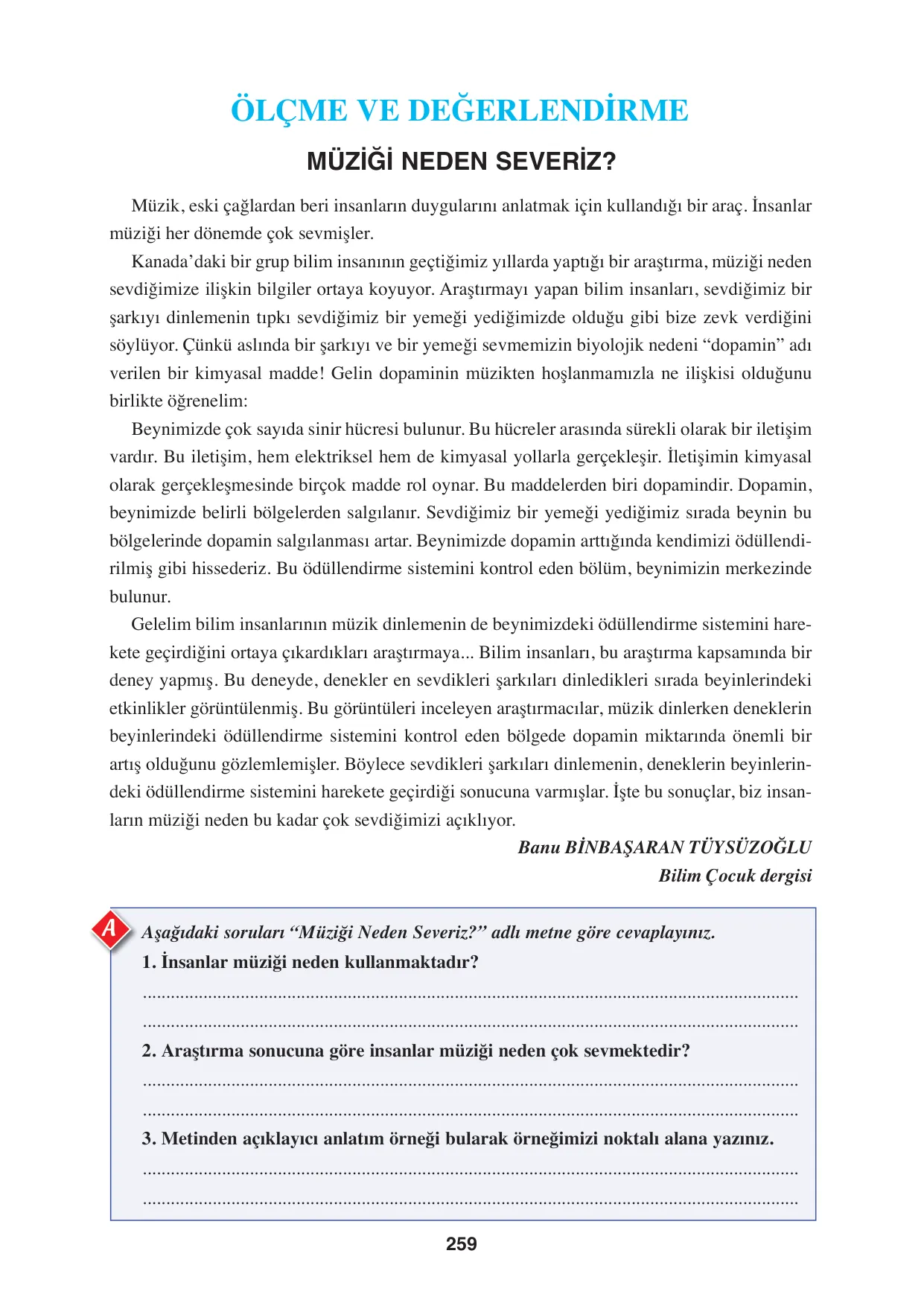 8. Sınıf Türkçe Ders Kitabı Cevapları - Hecce Yayınları Sayfa 259 Çözüm Görseli 8. Sınıf Türkçe Ders Kitabı Cevapları - Hecce Yayınları Sayfa 259 Cevabı