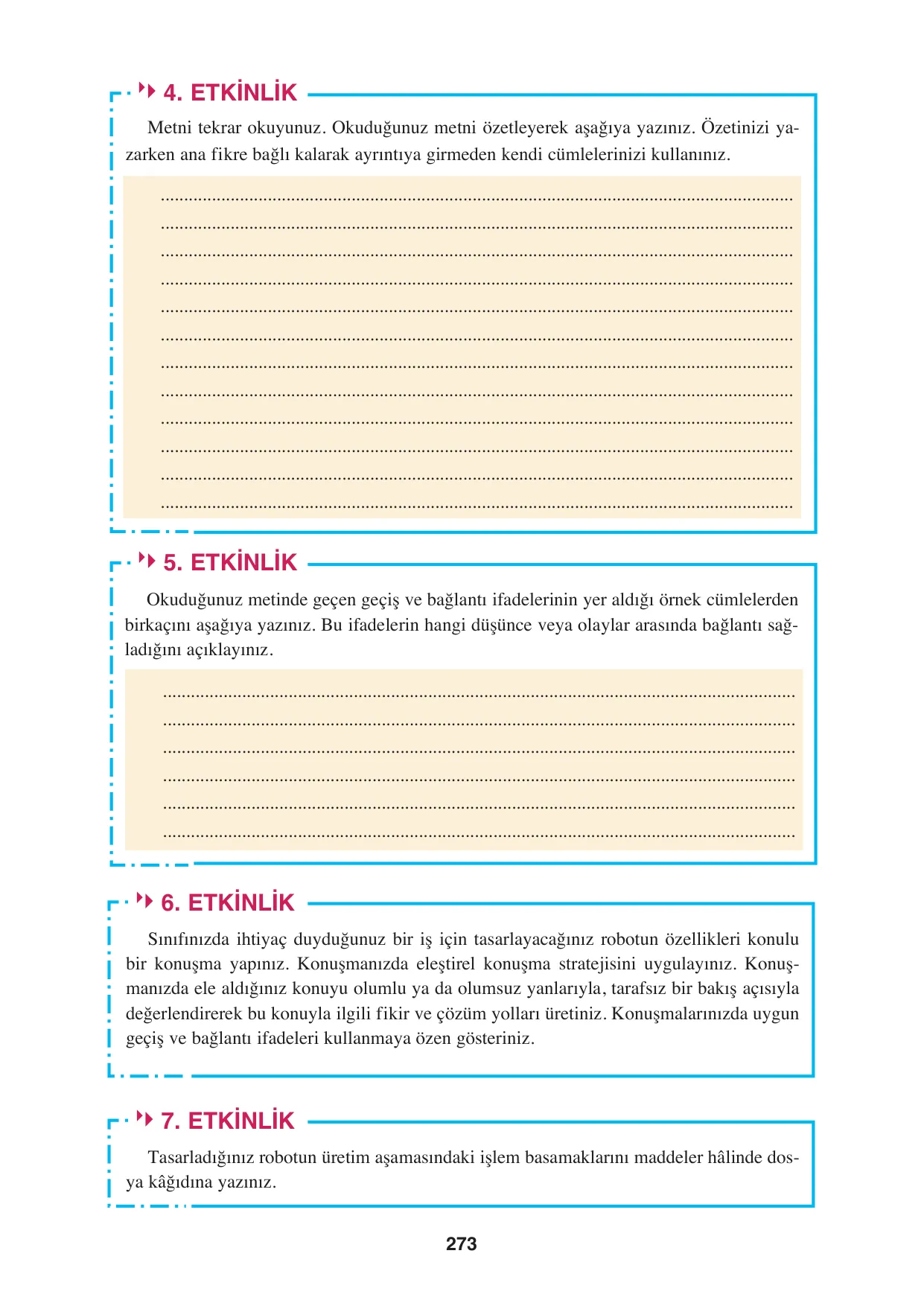 8. Sınıf Türkçe Ders Kitabı Cevapları - Hecce Yayınları Sayfa 273 Çözüm Görseli 8. Sınıf Türkçe Ders Kitabı Cevapları - Hecce Yayınları Sayfa 273 Cevabı