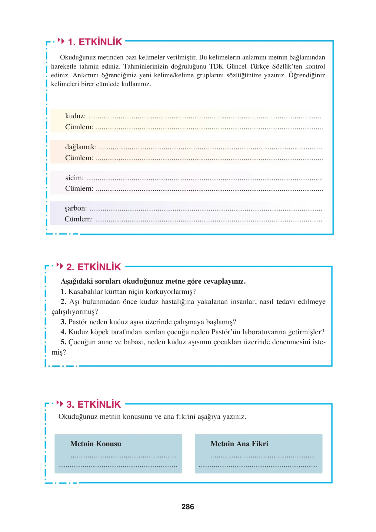 8. Sınıf Türkçe Ders Kitabı Cevapları - Hecce Yayınları Sayfa 286 Çözüm Görseli 8. Sınıf Türkçe Ders Kitabı Cevapları - Hecce Yayınları Sayfa 286 Cevabı