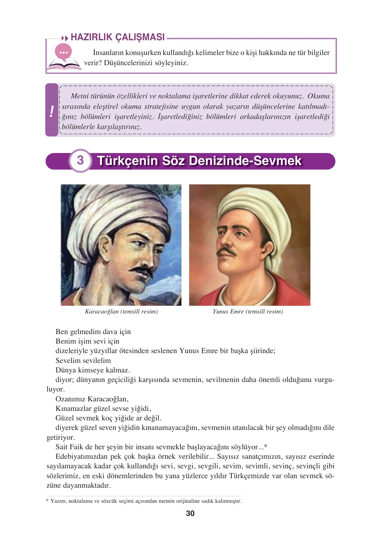 8. Sınıf Türkçe Ders Kitabı Cevapları - Hecce Yayınları Sayfa 30 Çözüm Görseli 8. Sınıf Türkçe Ders Kitabı Cevapları - Hecce Yayınları Sayfa 30 Cevabı
