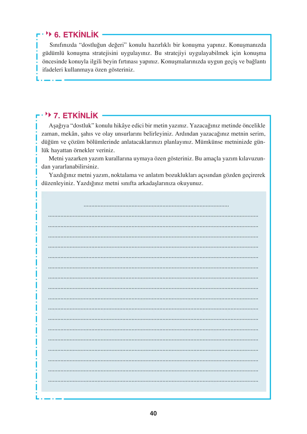 8. Sınıf Türkçe Ders Kitabı Cevapları - Hecce Yayınları Sayfa 40 Çözüm Görseli 8. Sınıf Türkçe Ders Kitabı Cevapları - Hecce Yayınları Sayfa 40 Cevabı