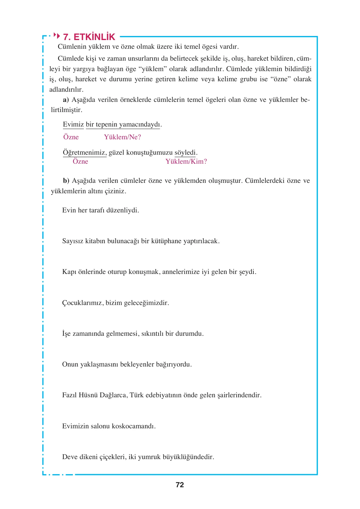 8. Sınıf Türkçe Ders Kitabı Cevapları - Hecce Yayınları Sayfa 72 Çözüm Görseli 8. Sınıf Türkçe Ders Kitabı Cevapları - Hecce Yayınları Sayfa 72 Cevabı