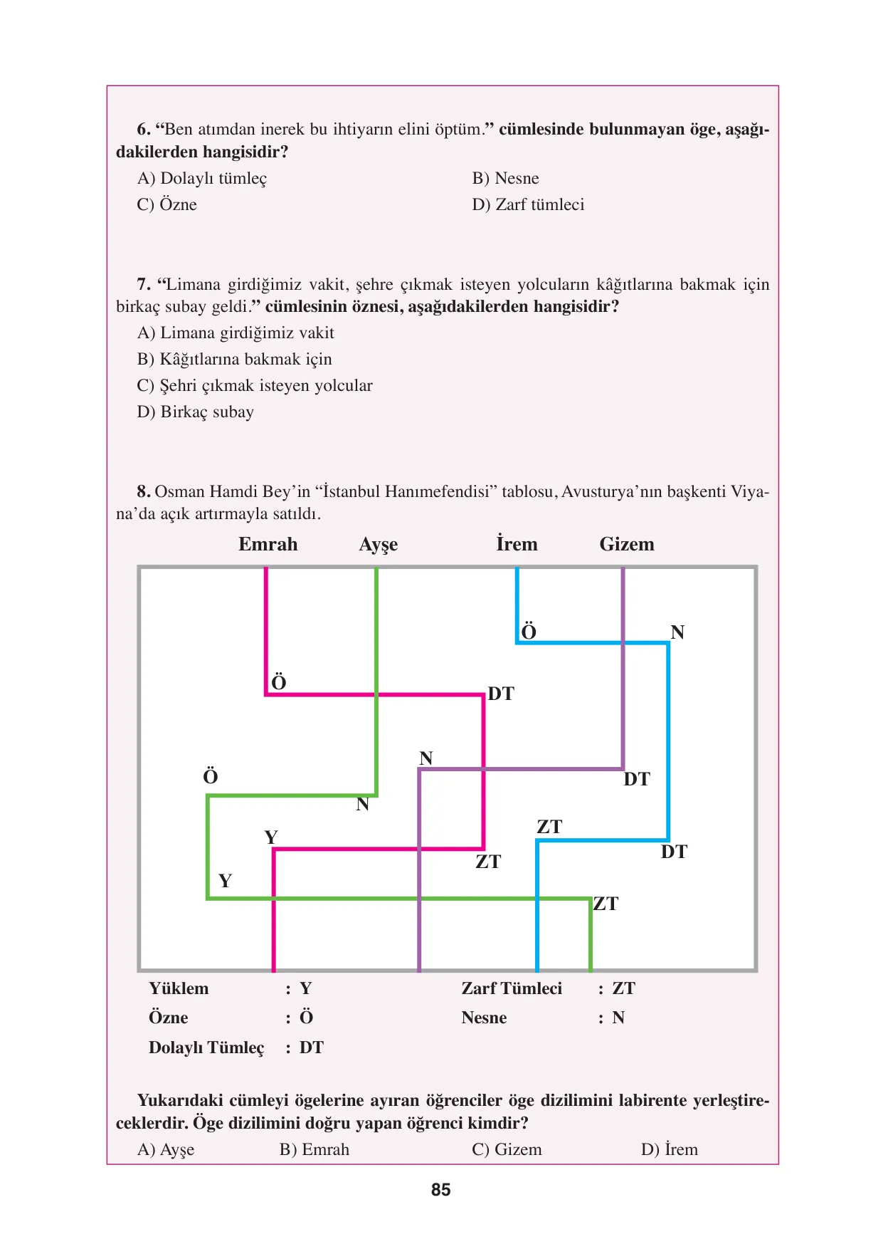 8. Sınıf Türkçe Ders Kitabı Cevapları - Hecce Yayınları Sayfa 85 Çözüm Görseli 8. Sınıf Türkçe Ders Kitabı Cevapları - Hecce Yayınları Sayfa 85 Cevabı