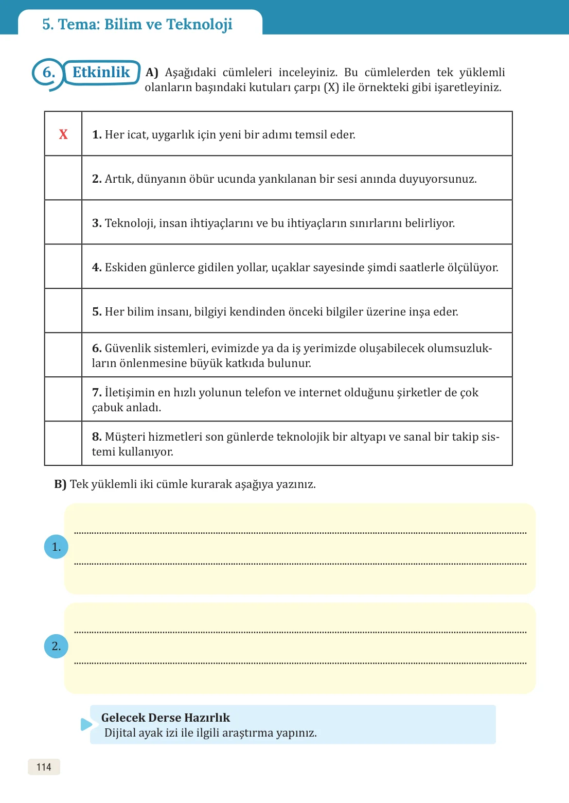 8. Sınıf Türkçe Ders Kitabı Cevapları – Meb Yayınları Sayfa 114 Cevabı