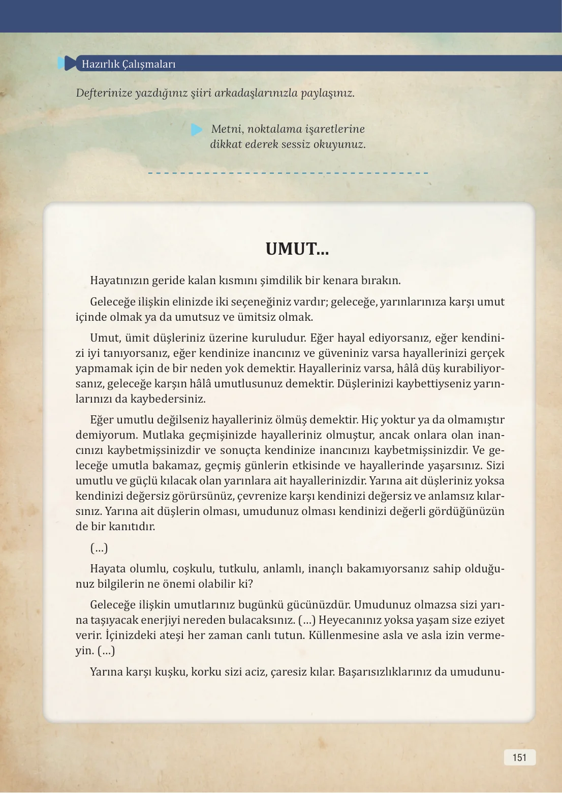 8. Sınıf Türkçe Ders Kitabı Cevapları – Meb Yayınları Sayfa 151 Cevabı