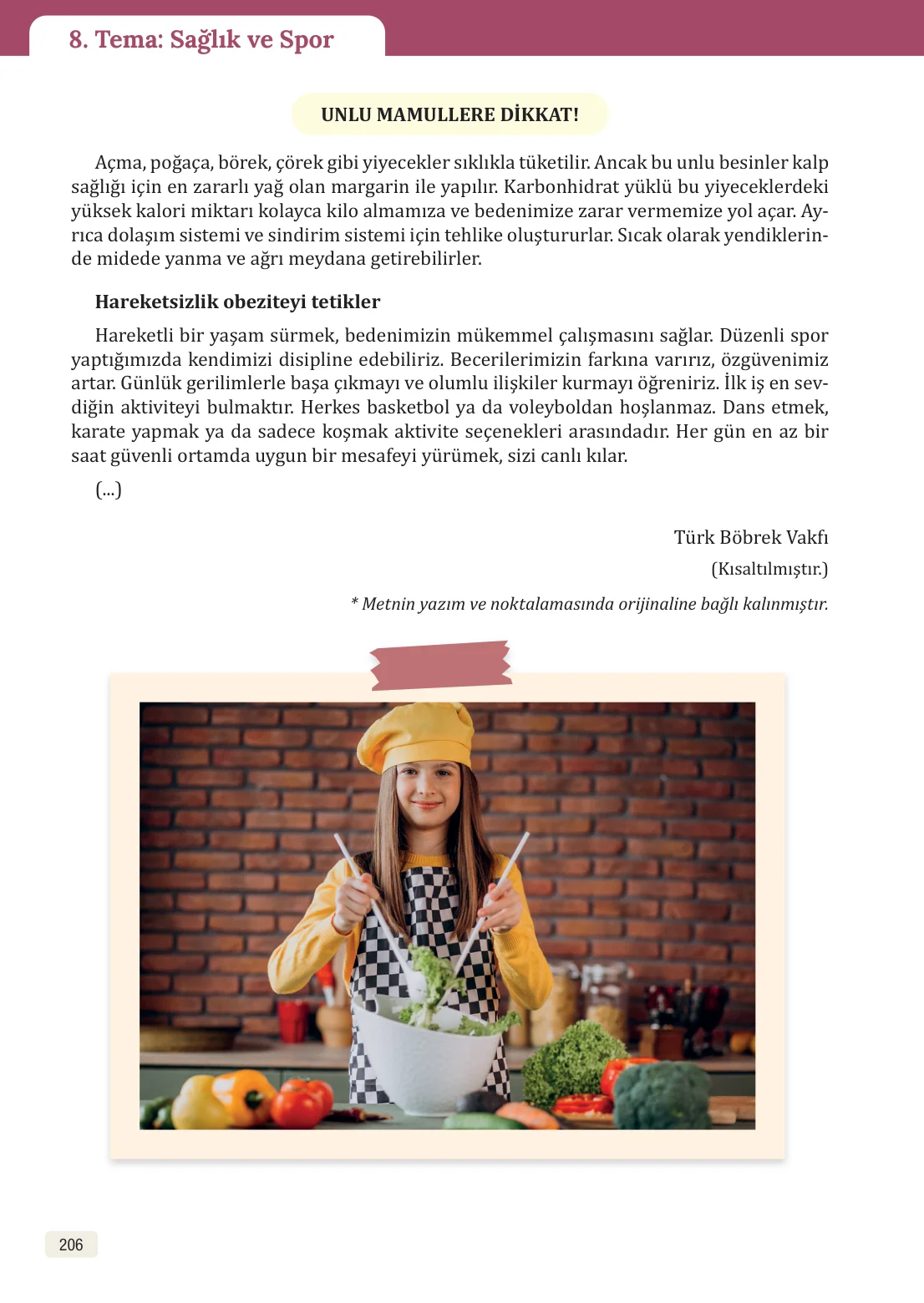 8. Sınıf Türkçe Ders Kitabı Cevapları – Meb Yayınları Sayfa 206 Cevabı