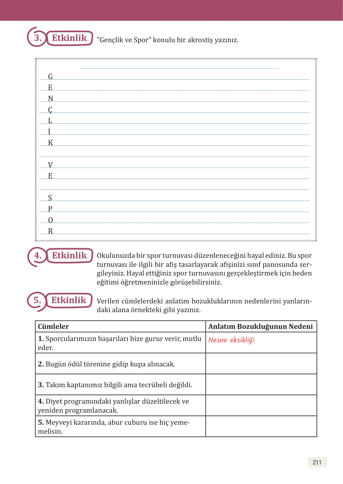 8. Sınıf Türkçe Ders Kitabı Cevapları – Meb Yayınları Sayfa 211 Cevabı