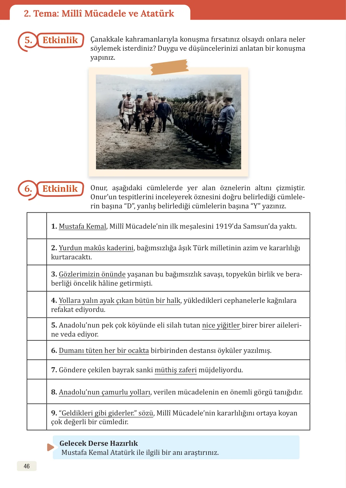8. Sınıf Türkçe Ders Kitabı Cevapları – Meb Yayınları Sayfa 46 Cevabı
