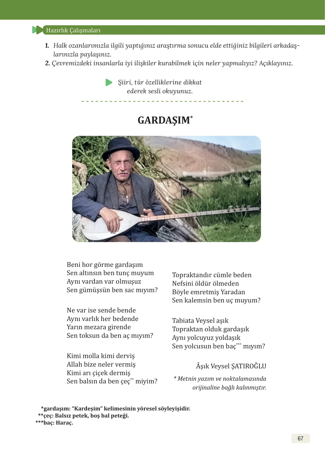 8. Sınıf Türkçe Ders Kitabı Cevapları – Meb Yayınları Sayfa 67 Cevabı