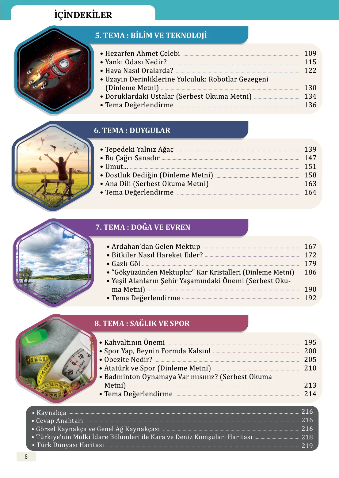 8. Sınıf Türkçe Ders Kitabı Cevapları – Meb Yayınları Sayfa 8 Cevabı