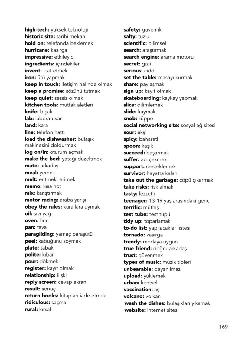 8. Sınıf İngilizce Ders Kitabı Cevapları Meb Yayınları Sayfa 169 Cevabı