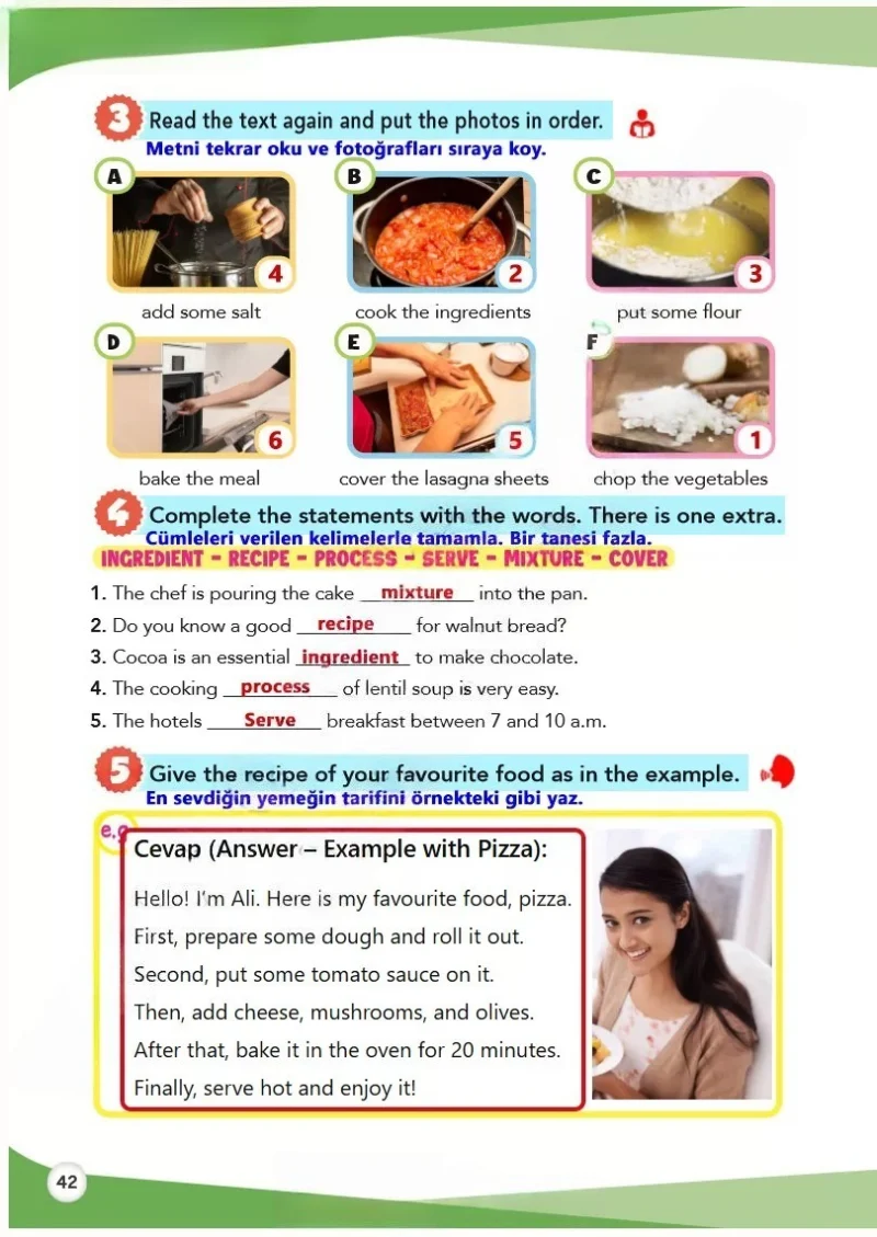 8. Sınıf İngilizce Ders Kitabı Cevapları Meb Yayınları Sayfa 42 Cevabı