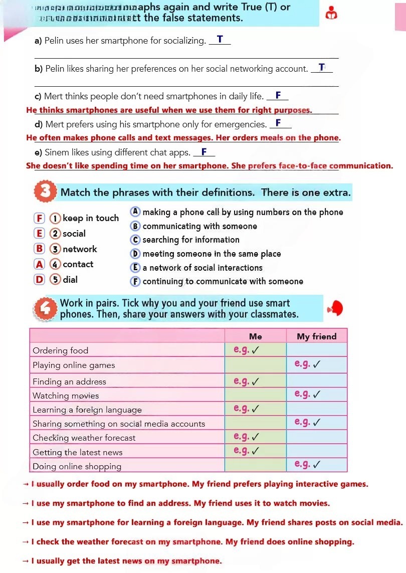 8. Sınıf İngilizce Ders Kitabı Cevapları Meb Yayınları Sayfa 60 Cevabı