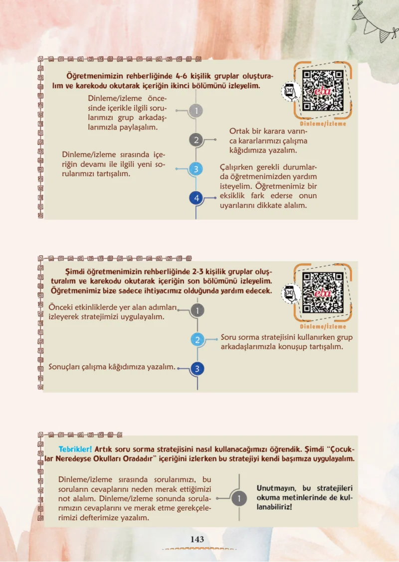 6. Sınıf Türkçe Ders Kitabı Cevapları Meb Yayınları 1. Kitap Sayfa 143 Cevabı
