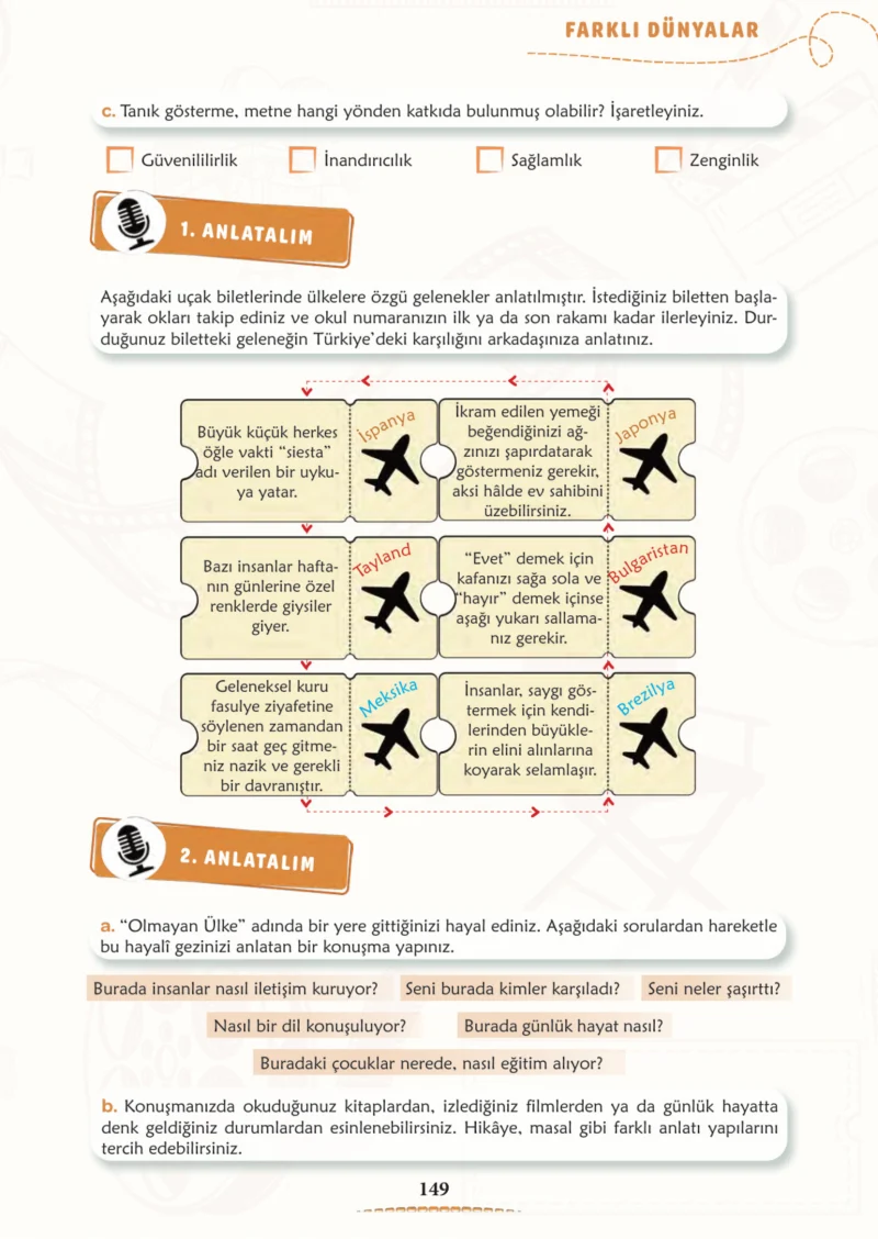 6. Sınıf Türkçe Ders Kitabı Cevapları Meb Yayınları 1. Kitap Sayfa 149 Cevabı