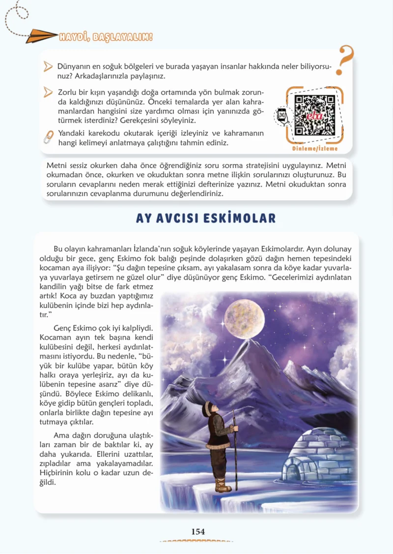 6. Sınıf Türkçe Ders Kitabı Cevapları Meb Yayınları 1. Kitap Sayfa 154 Cevabı