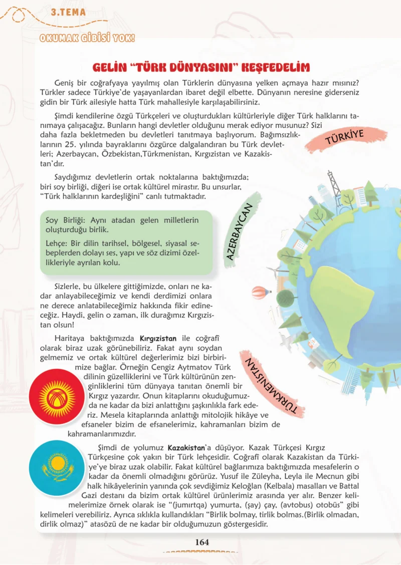 6. Sınıf Türkçe Ders Kitabı Cevapları Meb Yayınları 1. Kitap Sayfa 164 Cevabı