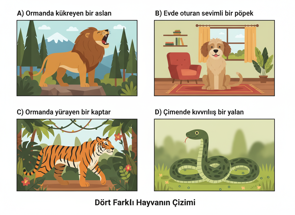 2. Sınıf İngilizce Animals - Soru 5