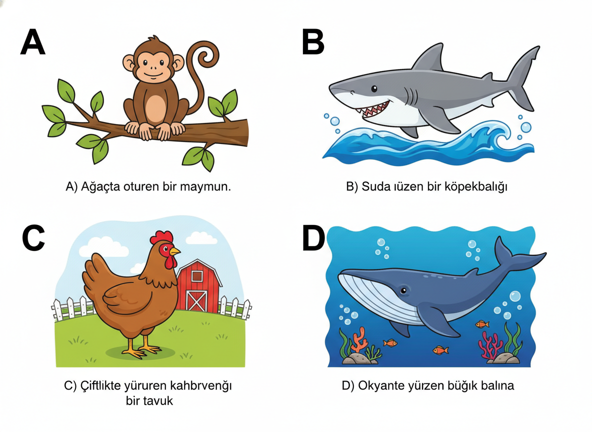 2. Sınıf İngilizce Animals - Soru 20