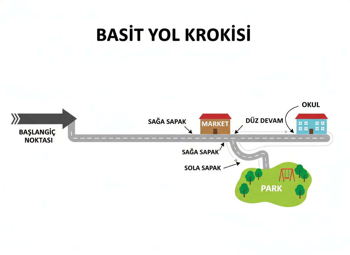 3. Sınıf Hayat Bilgisi Kroki Çizimi - Soru 17