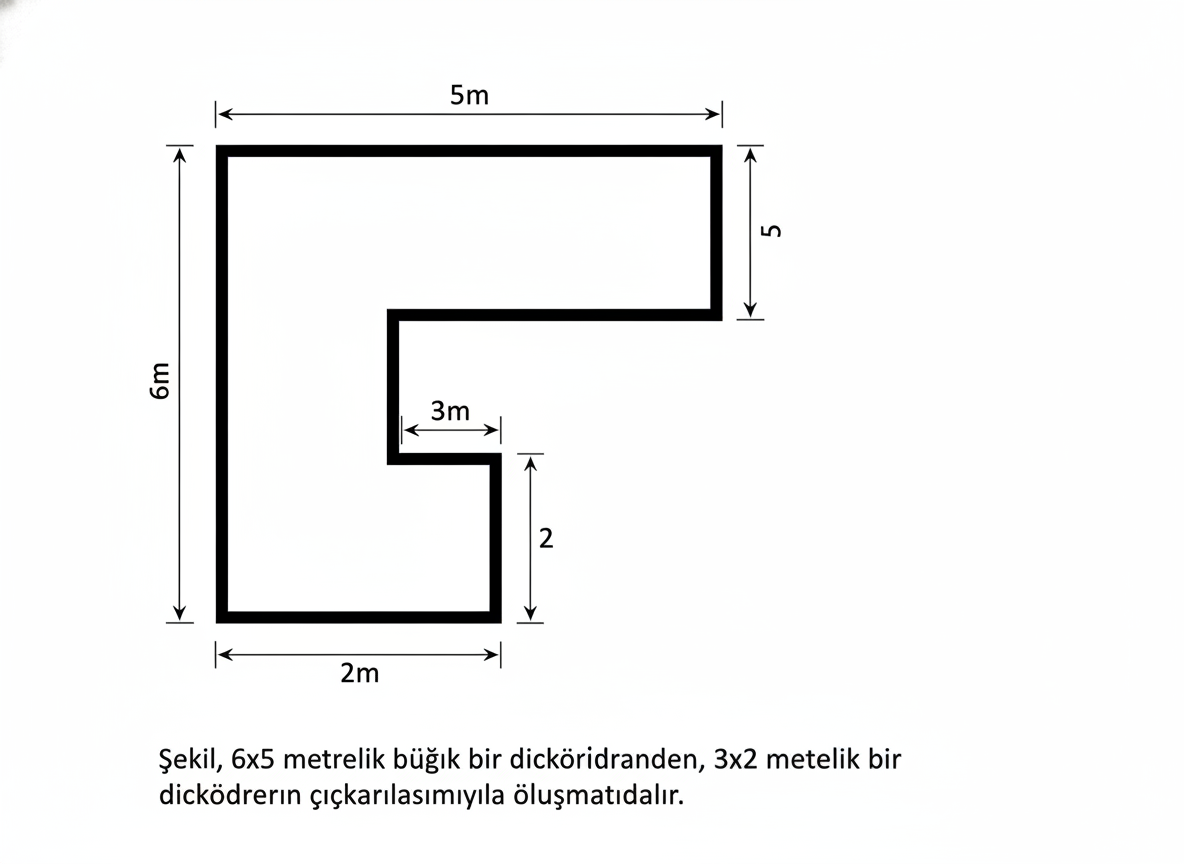6. Sınıf Matematik Alan Ölçme - Soru 13